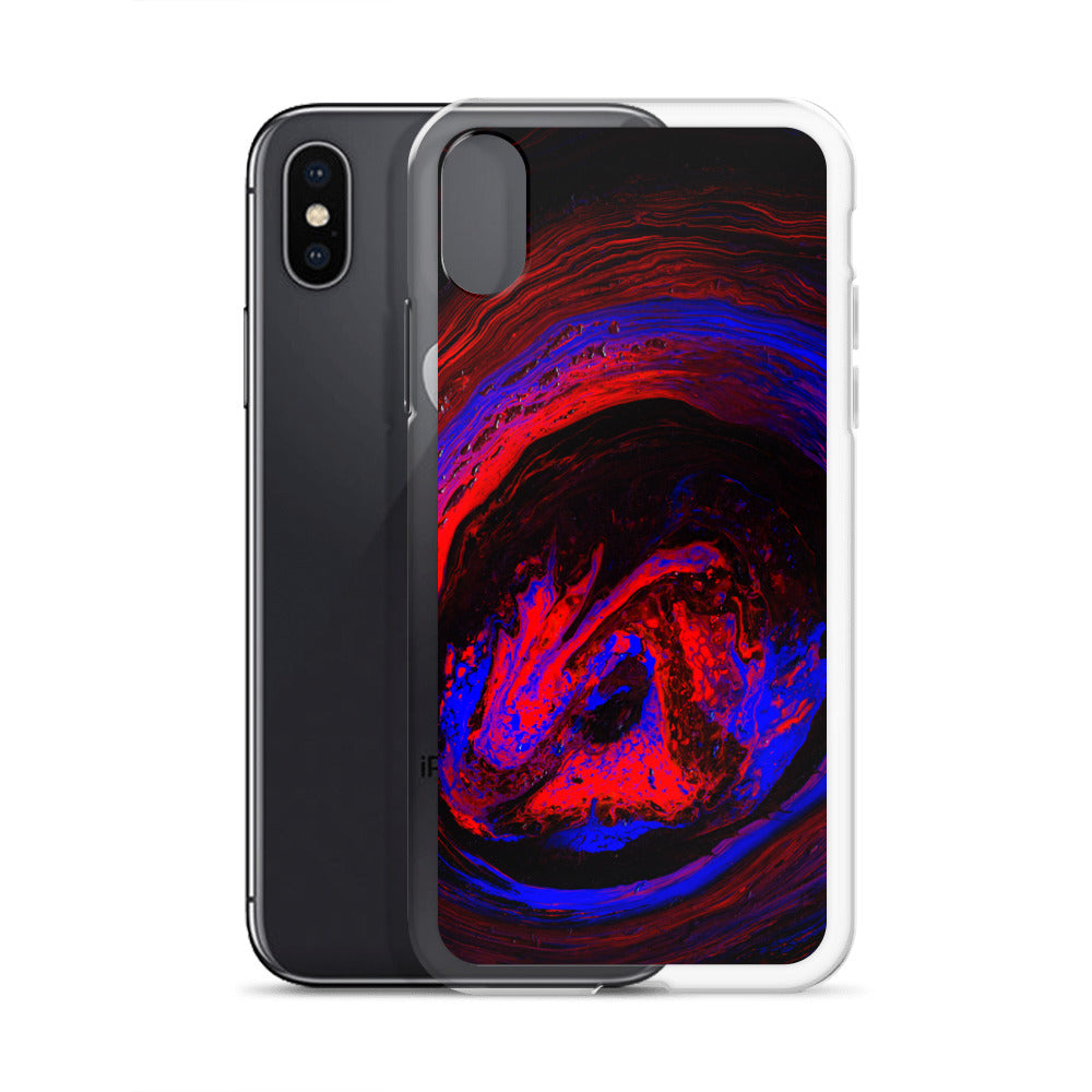 NightOwl Studio Custom Phone Case Compatible with iPhone, Ultra Slim Cover with Heavy Duty Scratch Resistant Shockproof Protection, Red Vortex