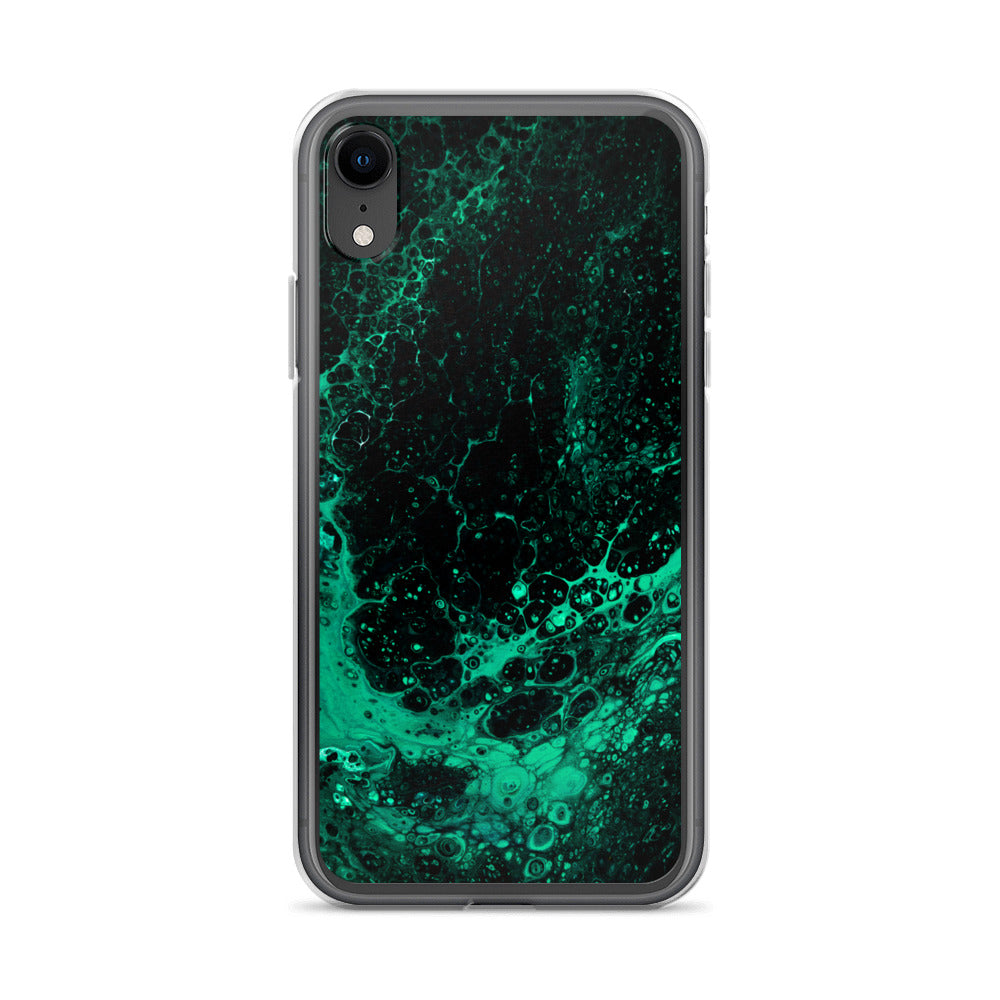 NightOwl Studio Custom Phone Case Compatible with iPhone, Ultra Slim Cover with Heavy Duty Scratch Resistant Shockproof Protection, Green Tide