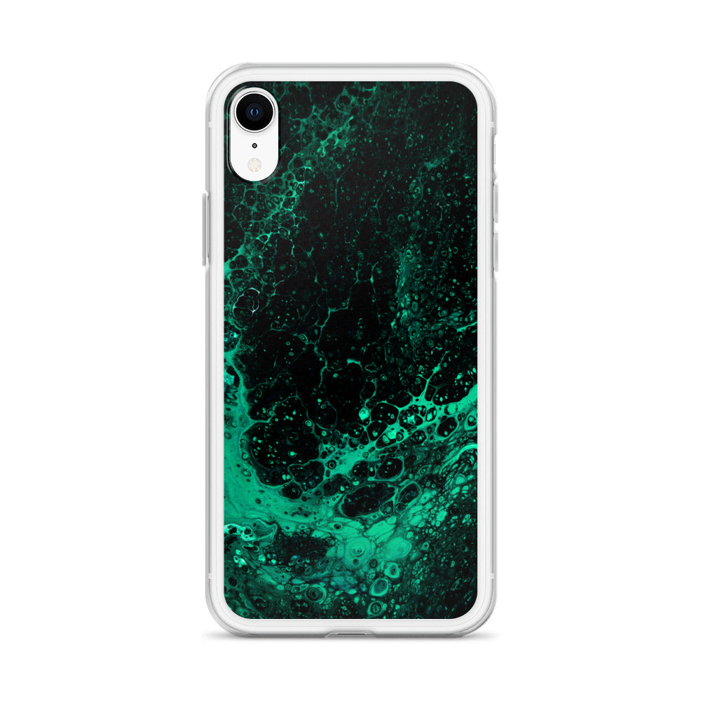 NightOwl Studio Custom Phone Case Compatible with iPhone, Ultra Slim Cover with Heavy Duty Scratch Resistant Shockproof Protection, Green Tide