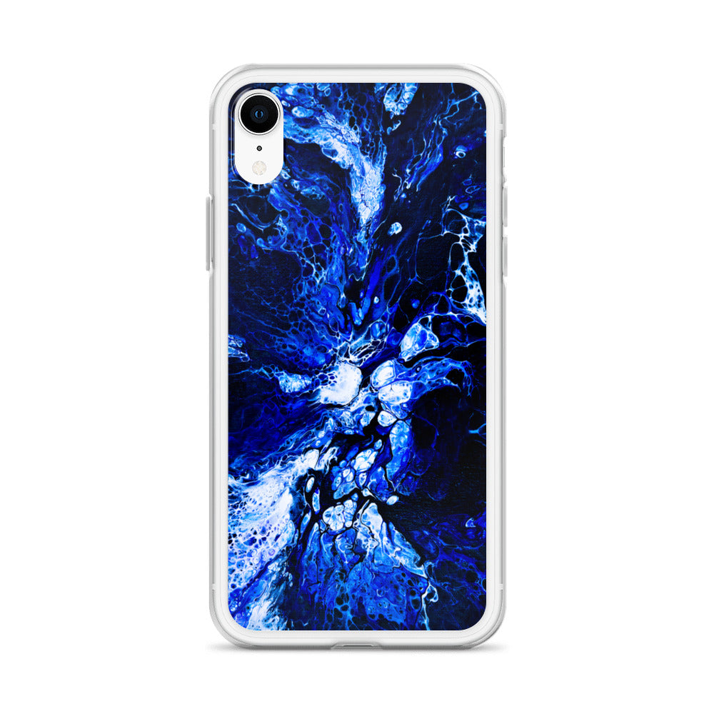 NightOwl Studio Custom Phone Case Compatible with iPhone, Ultra Slim Cover with Heavy Duty Scratch Resistant Shockproof Protection, Blue Burst