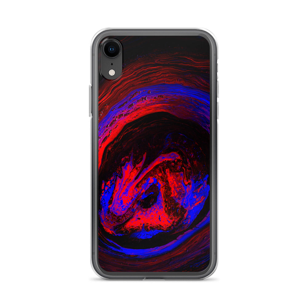 NightOwl Studio Custom Phone Case Compatible with iPhone, Ultra Slim Cover with Heavy Duty Scratch Resistant Shockproof Protection, Red Vortex