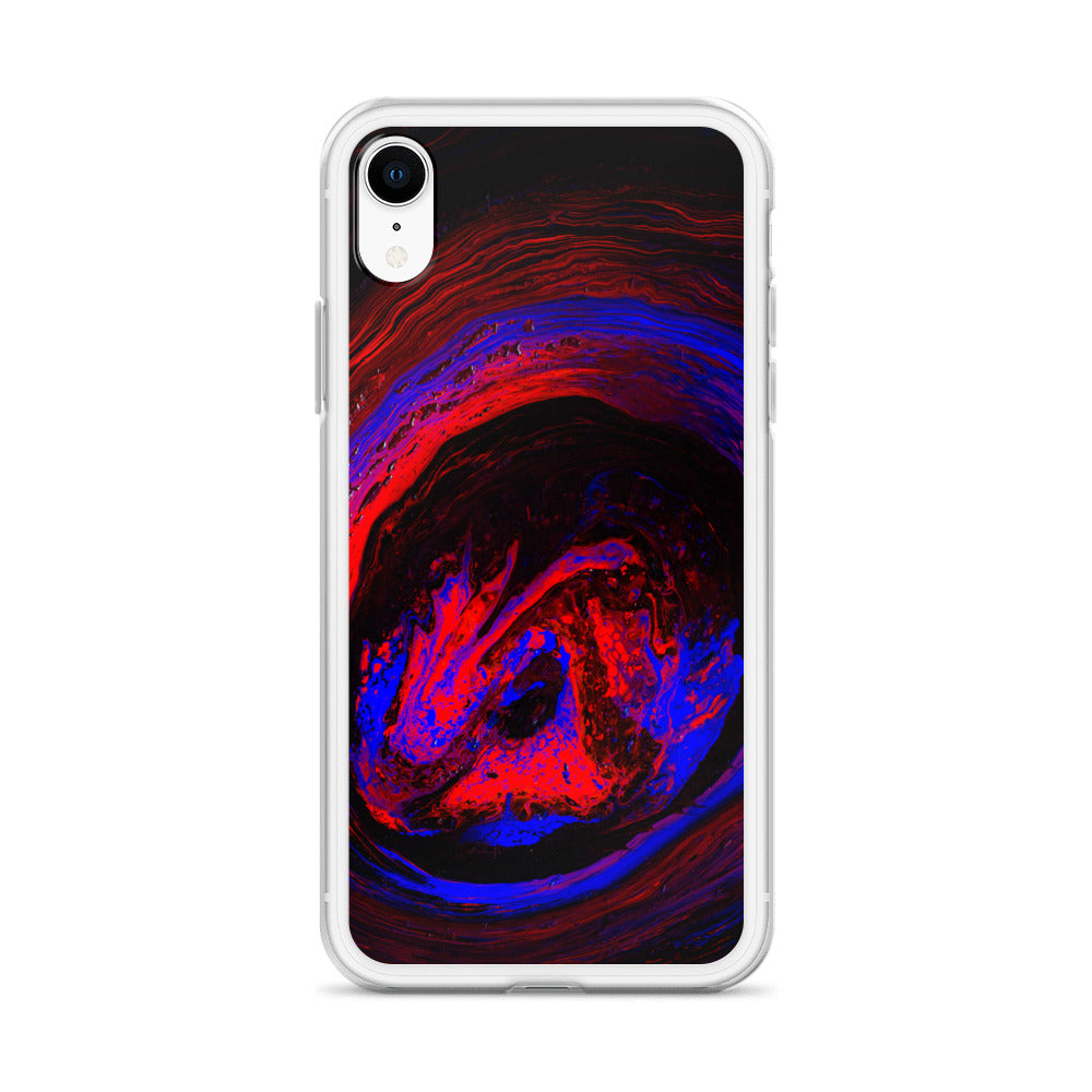 NightOwl Studio Custom Phone Case Compatible with iPhone, Ultra Slim Cover with Heavy Duty Scratch Resistant Shockproof Protection, Red Vortex