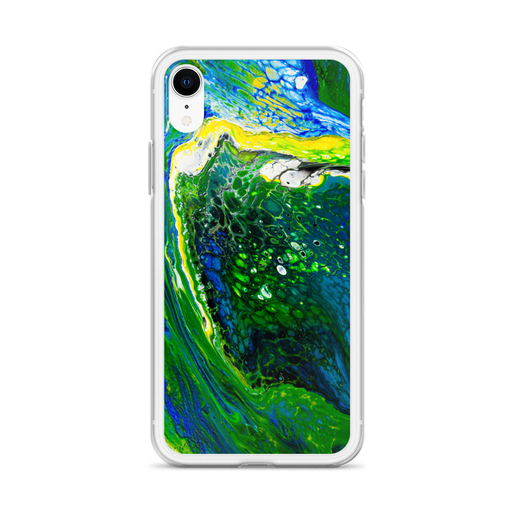 NightOwl Studio Custom Phone Case Compatible with iPhone, Ultra Slim Cover with Heavy Duty Scratch Resistant Shockproof Protection, Green Stream