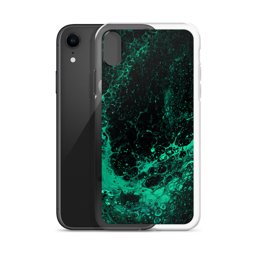 NightOwl Studio Custom Phone Case Compatible with iPhone, Ultra Slim Cover with Heavy Duty Scratch Resistant Shockproof Protection, Green Tide