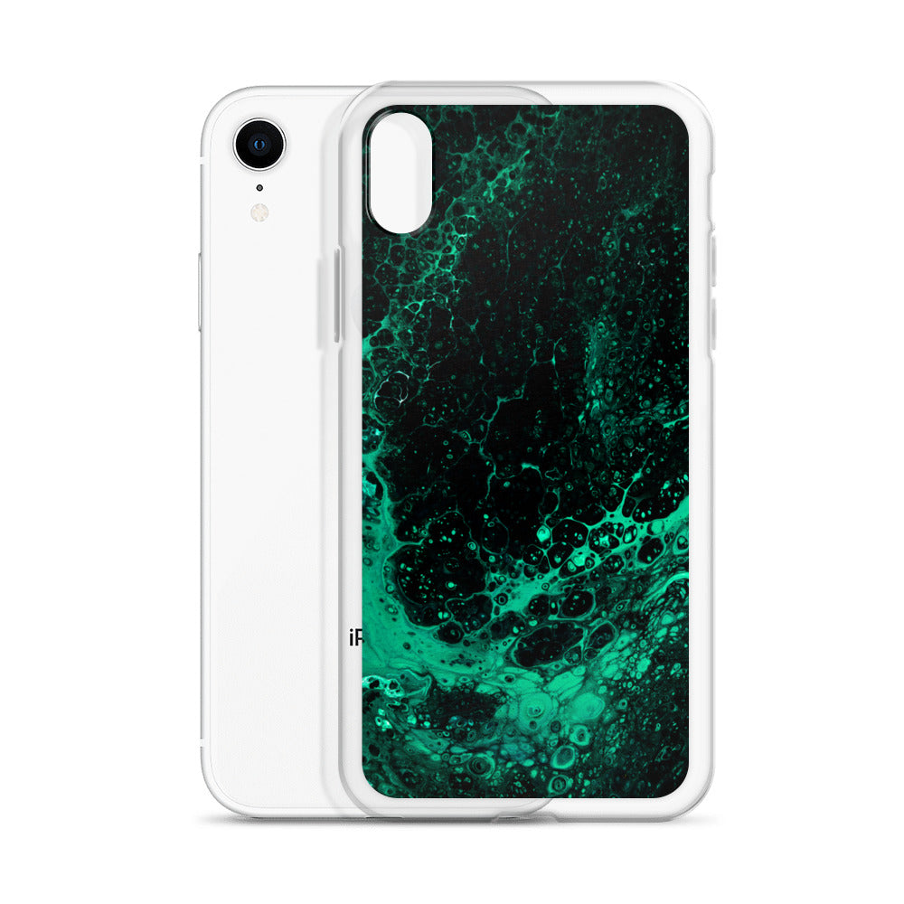 NightOwl Studio Custom Phone Case Compatible with iPhone, Ultra Slim Cover with Heavy Duty Scratch Resistant Shockproof Protection, Green Tide