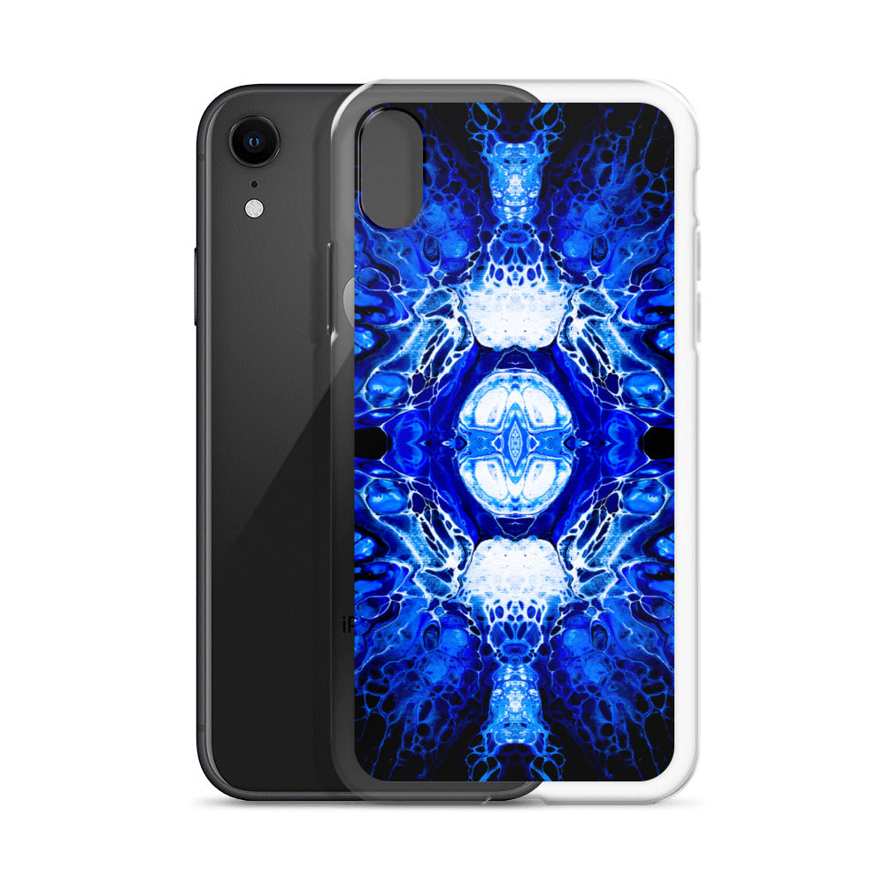 NightOwl Studio Custom Phone Case Compatible with iPhone, Ultra Slim Cover with Heavy Duty Scratch Resistant Shockproof Protection, Blue Nucleus