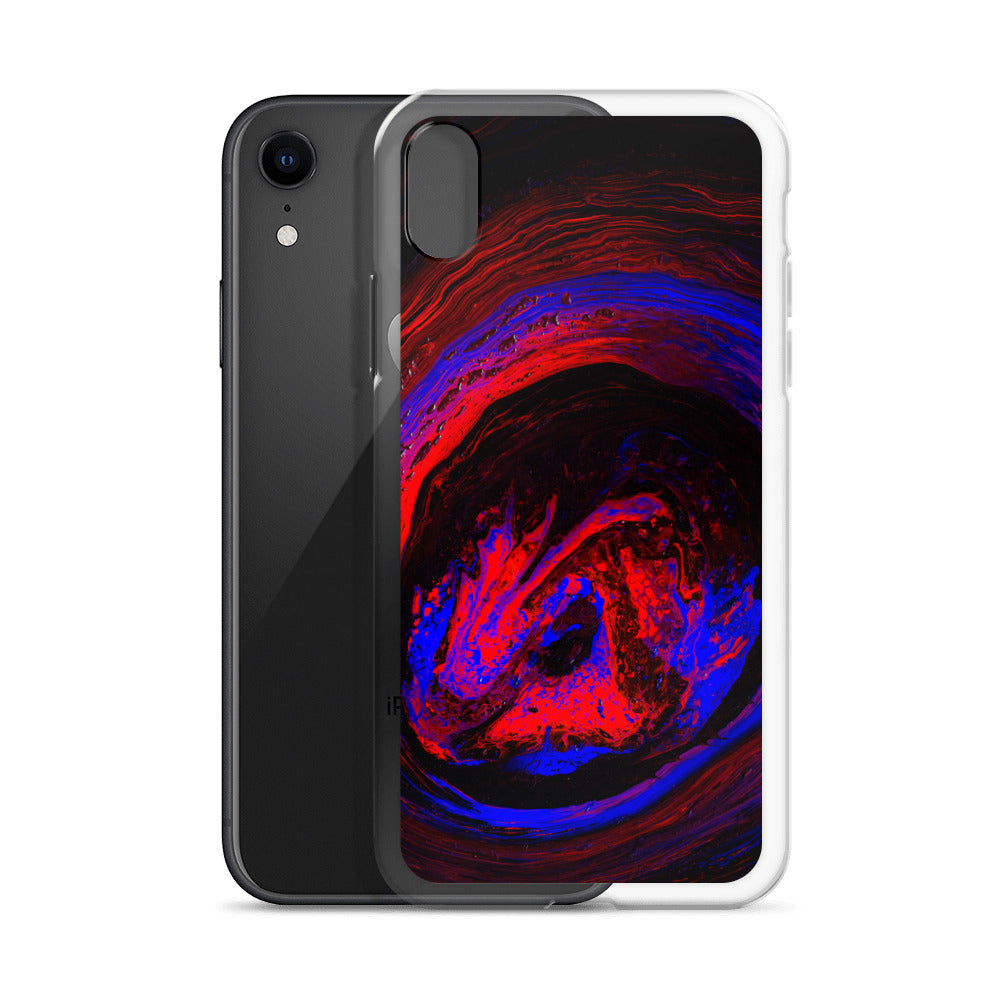 NightOwl Studio Custom Phone Case Compatible with iPhone, Ultra Slim Cover with Heavy Duty Scratch Resistant Shockproof Protection, Red Vortex