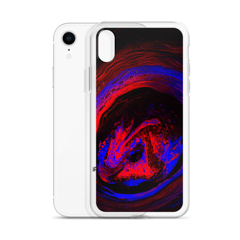 NightOwl Studio Custom Phone Case Compatible with iPhone, Ultra Slim Cover with Heavy Duty Scratch Resistant Shockproof Protection, Red Vortex