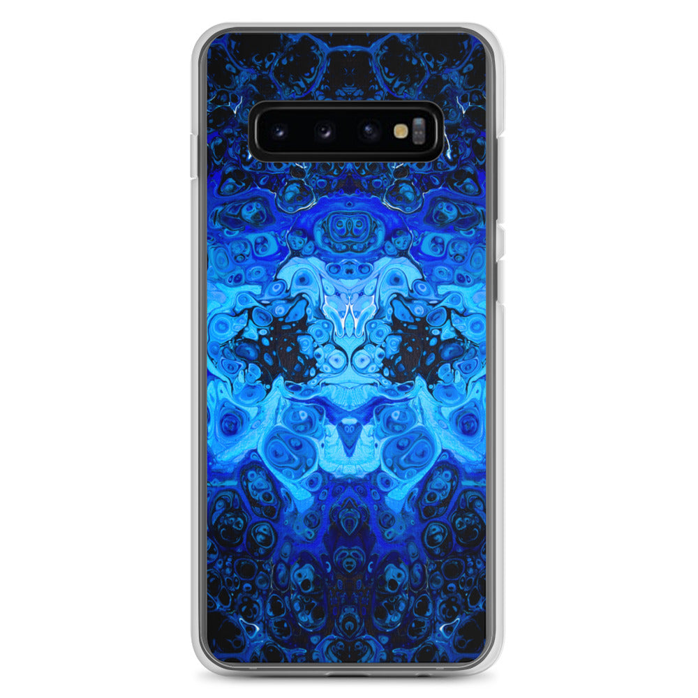 NightOwl Studio Custom Phone Case Compatible with Samsung Galaxy, Slim Cover for Wireless Charging, Drop and Scratch Resistant, Blue Bliss