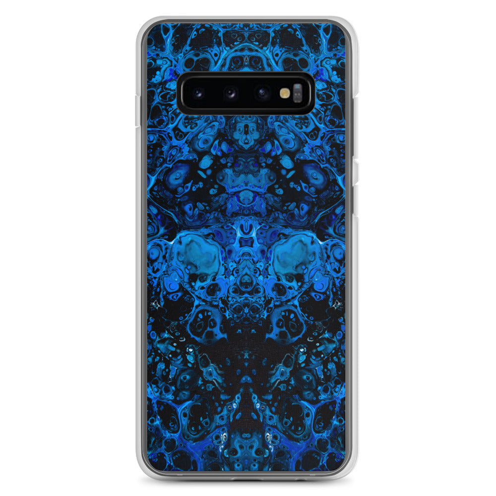 NightOwl Studio Custom Phone Case Compatible with Samsung Galaxy, Slim Cover for Wireless Charging, Drop and Scratch Resistant, Azul