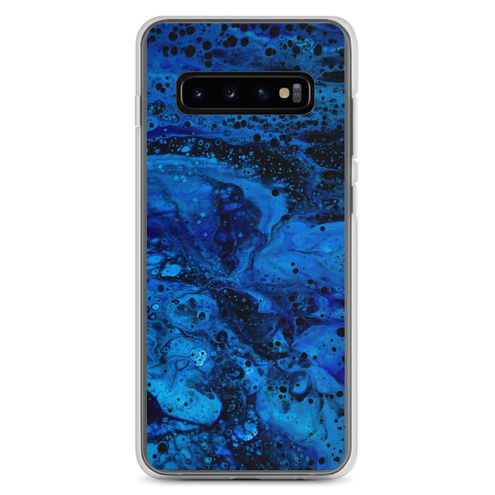 NightOwl Studio Custom Phone Case Compatible with Samsung Galaxy, Slim Cover for Wireless Charging, Drop and Scratch Resistant, Blue Abyss