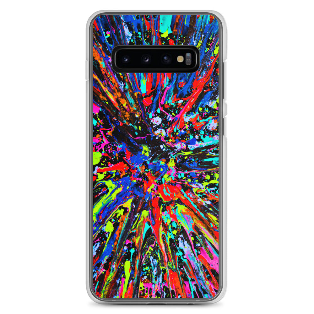 NightOwl Studio Custom Phone Case Compatible with Samsung Galaxy, Slim Cover for Wireless Charging, Drop and Scratch Resistant, Splatter