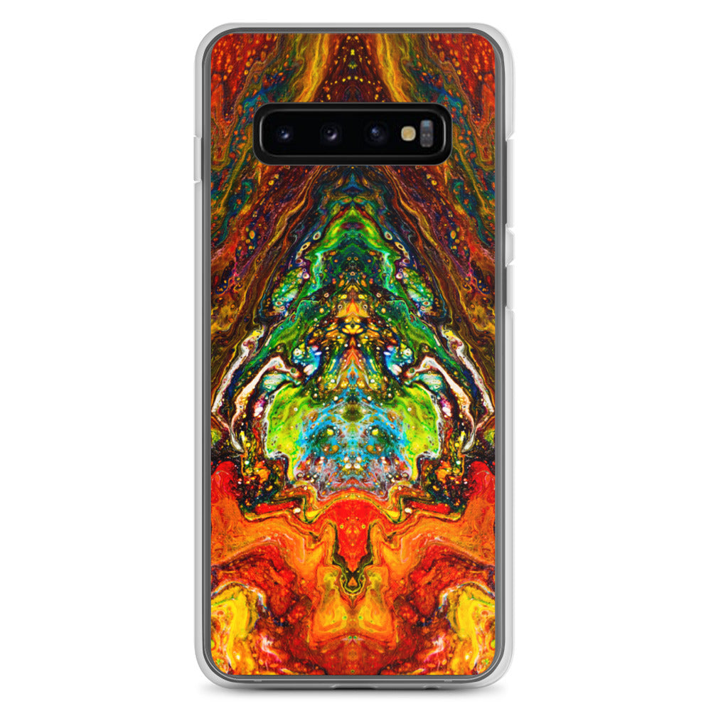 NightOwl Studio Custom Phone Case Compatible with Samsung Galaxy, Slim Cover for Wireless Charging, Drop and Scratch Resistant, Psychedelic Something