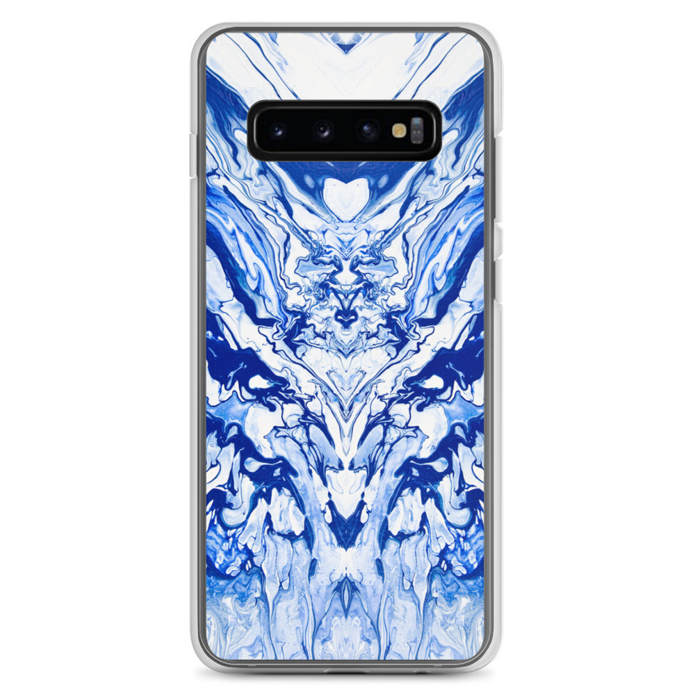 NightOwl Studio Custom Phone Case Compatible with Samsung Galaxy, Slim Cover for Wireless Charging, Drop and Scratch Resistant, Lord Blue