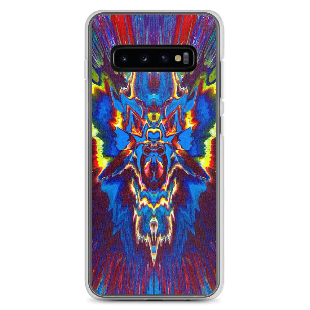 NightOwl Studio Custom Phone Case Compatible with Samsung Galaxy, Slim Cover for Wireless Charging, Drop and Scratch Resistant, Angel Storm