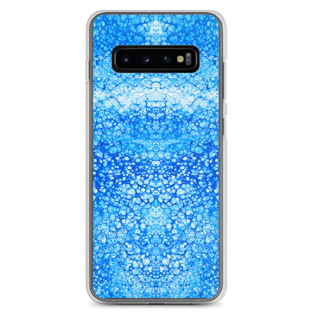 NightOwl Studio Custom Phone Case Compatible with Samsung Galaxy, Slim Cover for Wireless Charging, Drop and Scratch Resistant, Cryptic Blue