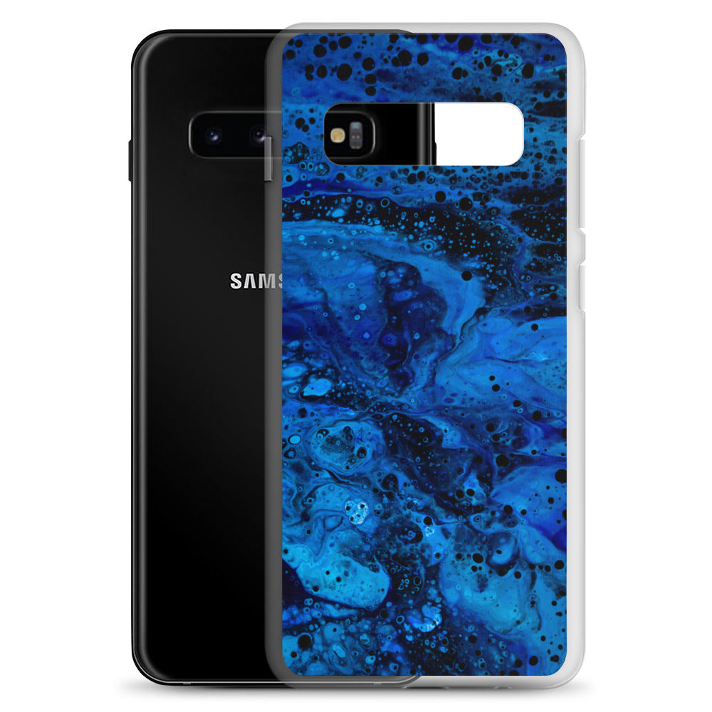 NightOwl Studio Custom Phone Case Compatible with Samsung Galaxy, Slim Cover for Wireless Charging, Drop and Scratch Resistant, Blue Abyss