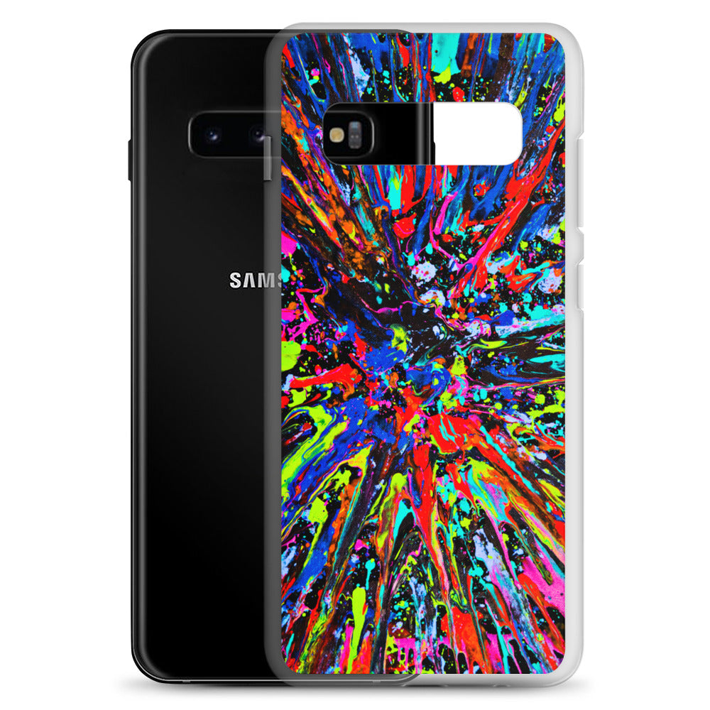 NightOwl Studio Custom Phone Case Compatible with Samsung Galaxy, Slim Cover for Wireless Charging, Drop and Scratch Resistant, Splatter