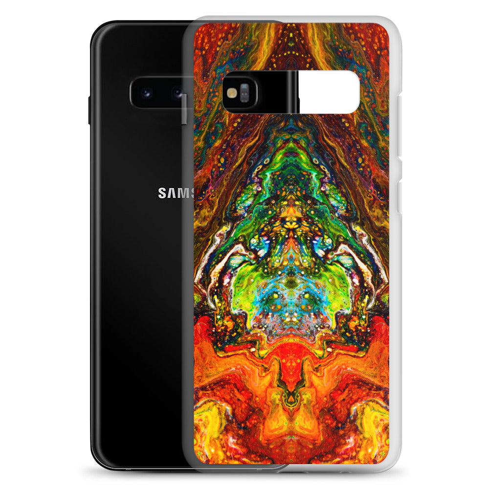 NightOwl Studio Custom Phone Case Compatible with Samsung Galaxy, Slim Cover for Wireless Charging, Drop and Scratch Resistant, Psychedelic Something