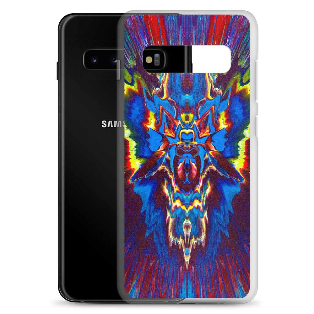 NightOwl Studio Custom Phone Case Compatible with Samsung Galaxy, Slim Cover for Wireless Charging, Drop and Scratch Resistant, Angel Storm