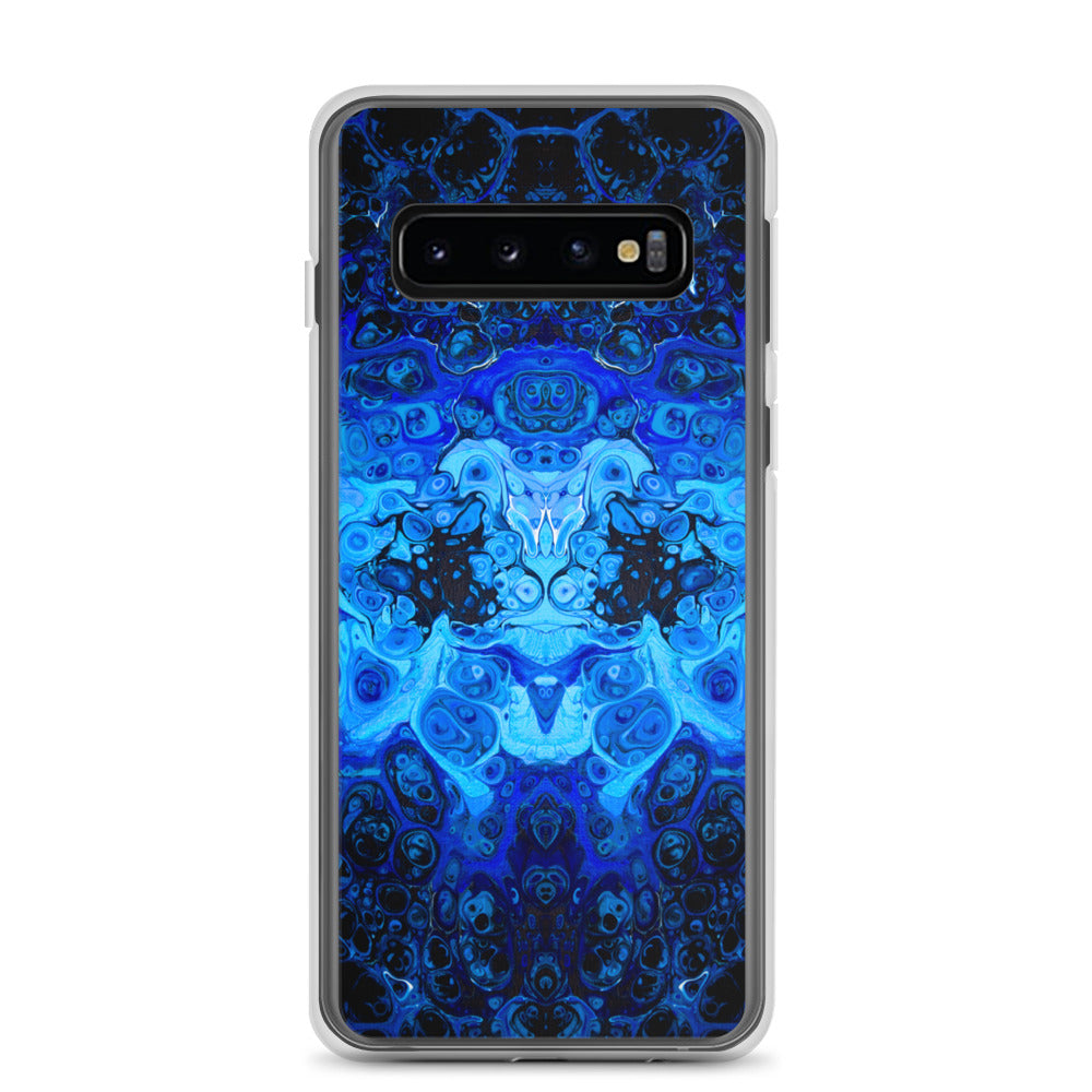 NightOwl Studio Custom Phone Case Compatible with Samsung Galaxy, Slim Cover for Wireless Charging, Drop and Scratch Resistant, Blue Bliss