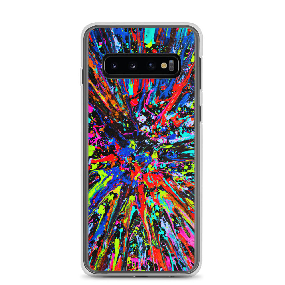 NightOwl Studio Custom Phone Case Compatible with Samsung Galaxy, Slim Cover for Wireless Charging, Drop and Scratch Resistant, Splatter