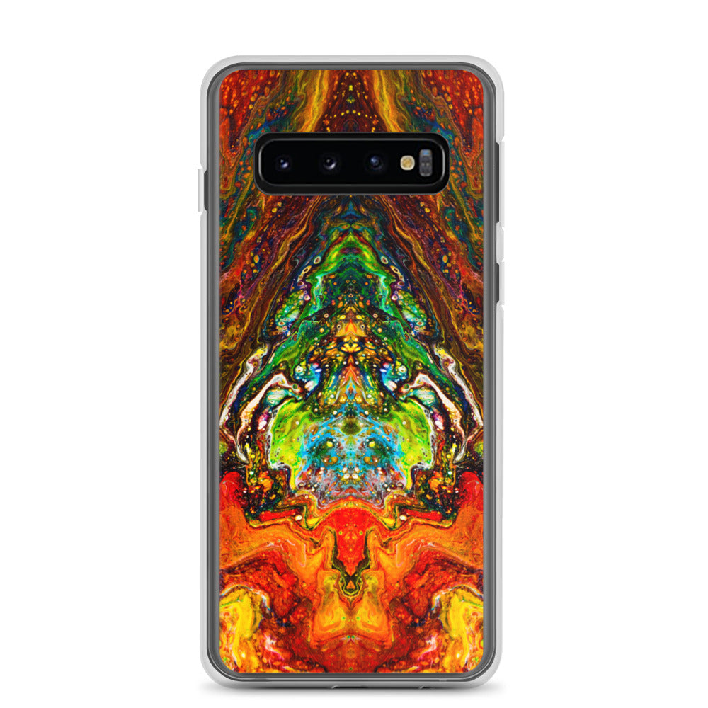 NightOwl Studio Custom Phone Case Compatible with Samsung Galaxy, Slim Cover for Wireless Charging, Drop and Scratch Resistant, Psychedelic Something