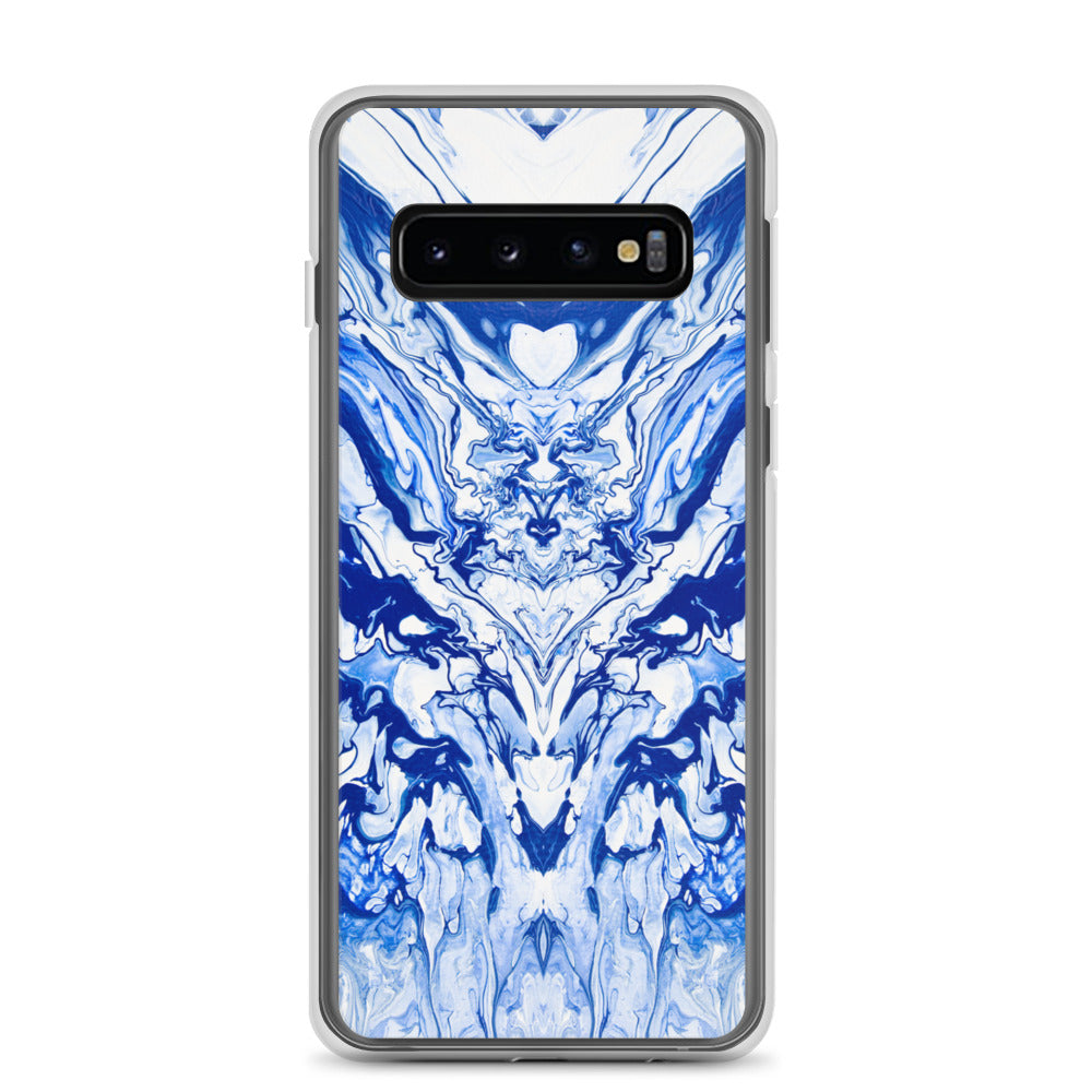 NightOwl Studio Custom Phone Case Compatible with Samsung Galaxy, Slim Cover for Wireless Charging, Drop and Scratch Resistant, Lord Blue