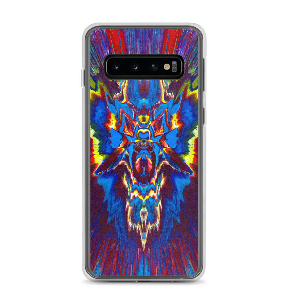 NightOwl Studio Custom Phone Case Compatible with Samsung Galaxy, Slim Cover for Wireless Charging, Drop and Scratch Resistant, Angel Storm