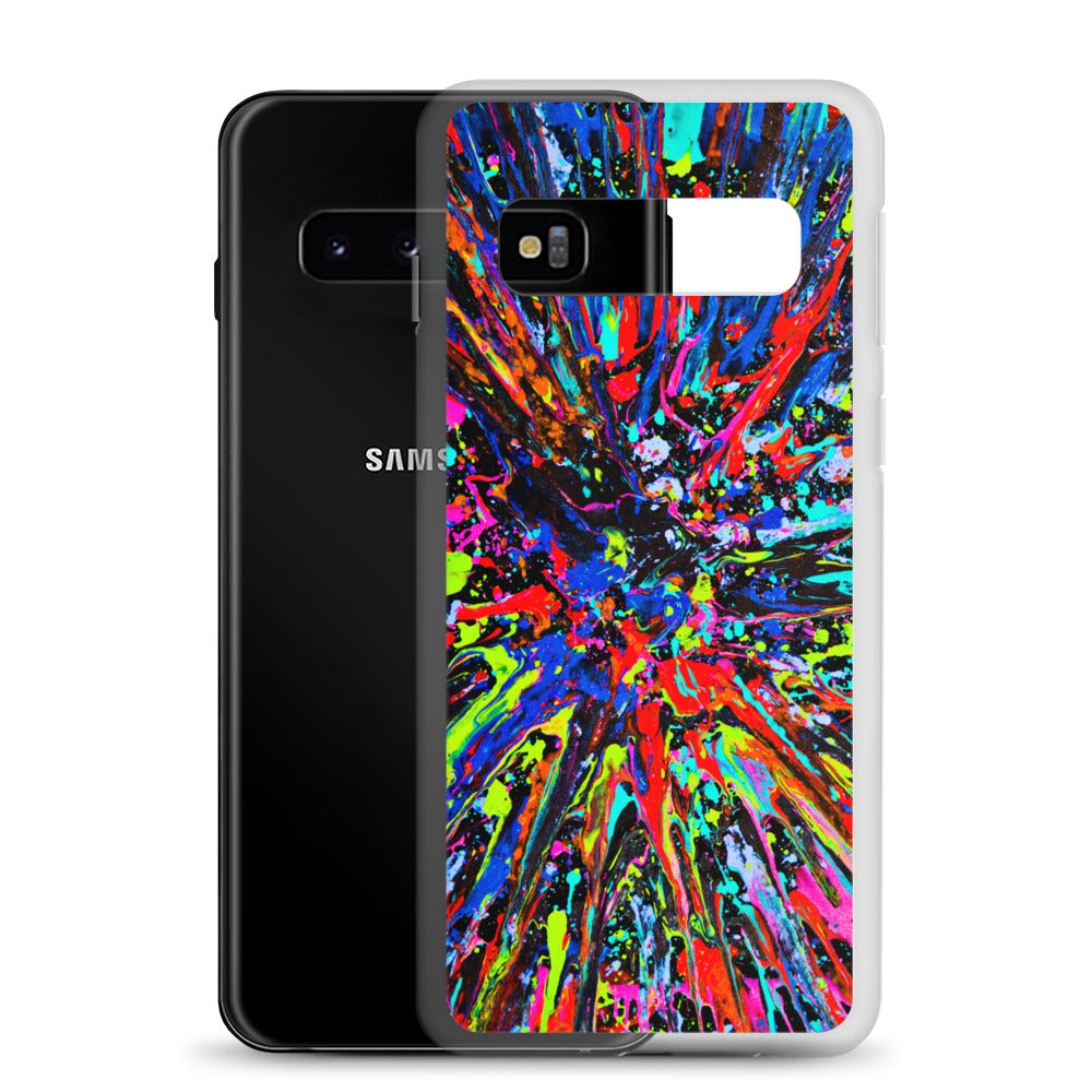 NightOwl Studio Custom Phone Case Compatible with Samsung Galaxy, Slim Cover for Wireless Charging, Drop and Scratch Resistant, Splatter