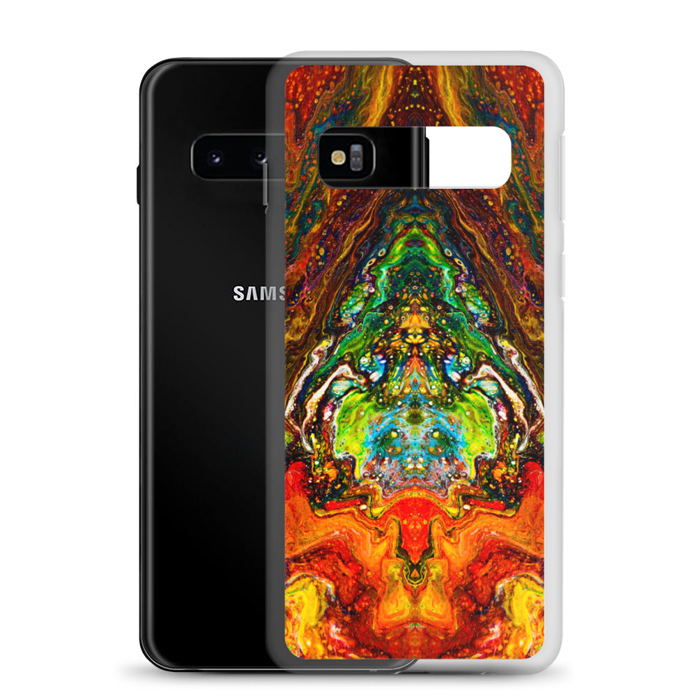 NightOwl Studio Custom Phone Case Compatible with Samsung Galaxy, Slim Cover for Wireless Charging, Drop and Scratch Resistant, Psychedelic Something