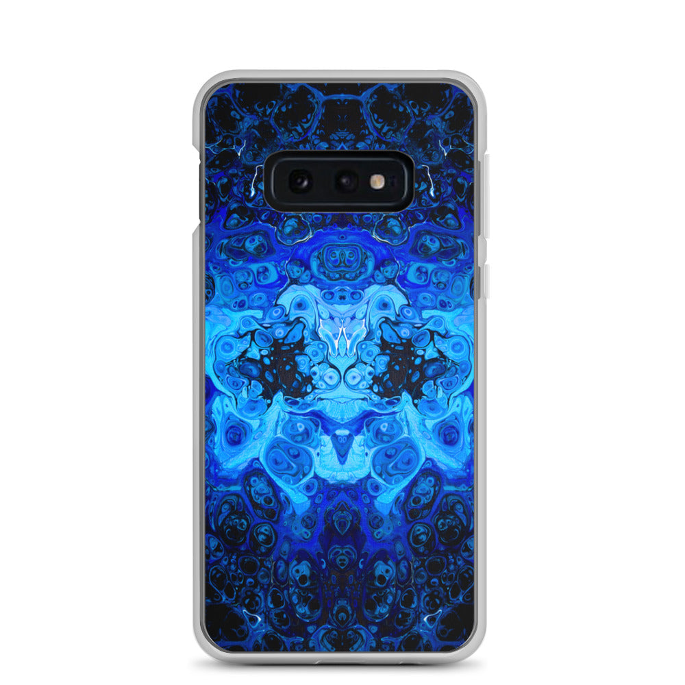 NightOwl Studio Custom Phone Case Compatible with Samsung Galaxy, Slim Cover for Wireless Charging, Drop and Scratch Resistant, Blue Bliss