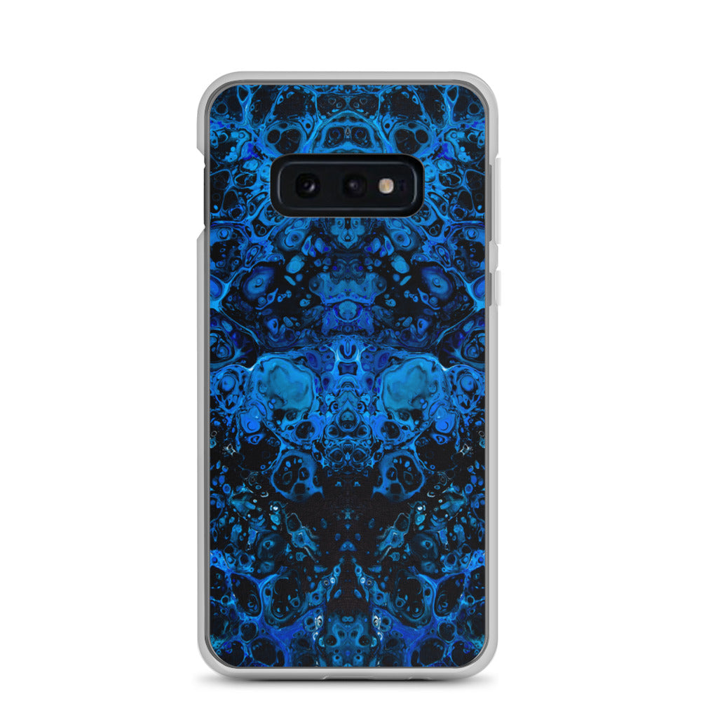 NightOwl Studio Custom Phone Case Compatible with Samsung Galaxy, Slim Cover for Wireless Charging, Drop and Scratch Resistant, Azul