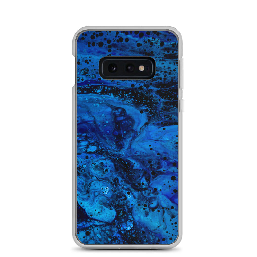 NightOwl Studio Custom Phone Case Compatible with Samsung Galaxy, Slim Cover for Wireless Charging, Drop and Scratch Resistant, Blue Abyss