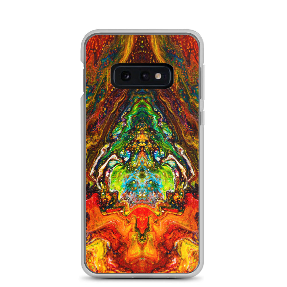 NightOwl Studio Custom Phone Case Compatible with Samsung Galaxy, Slim Cover for Wireless Charging, Drop and Scratch Resistant, Psychedelic Something