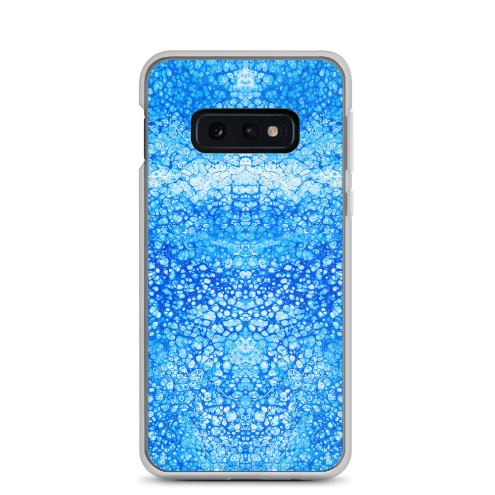 NightOwl Studio Custom Phone Case Compatible with Samsung Galaxy, Slim Cover for Wireless Charging, Drop and Scratch Resistant, Cryptic Blue