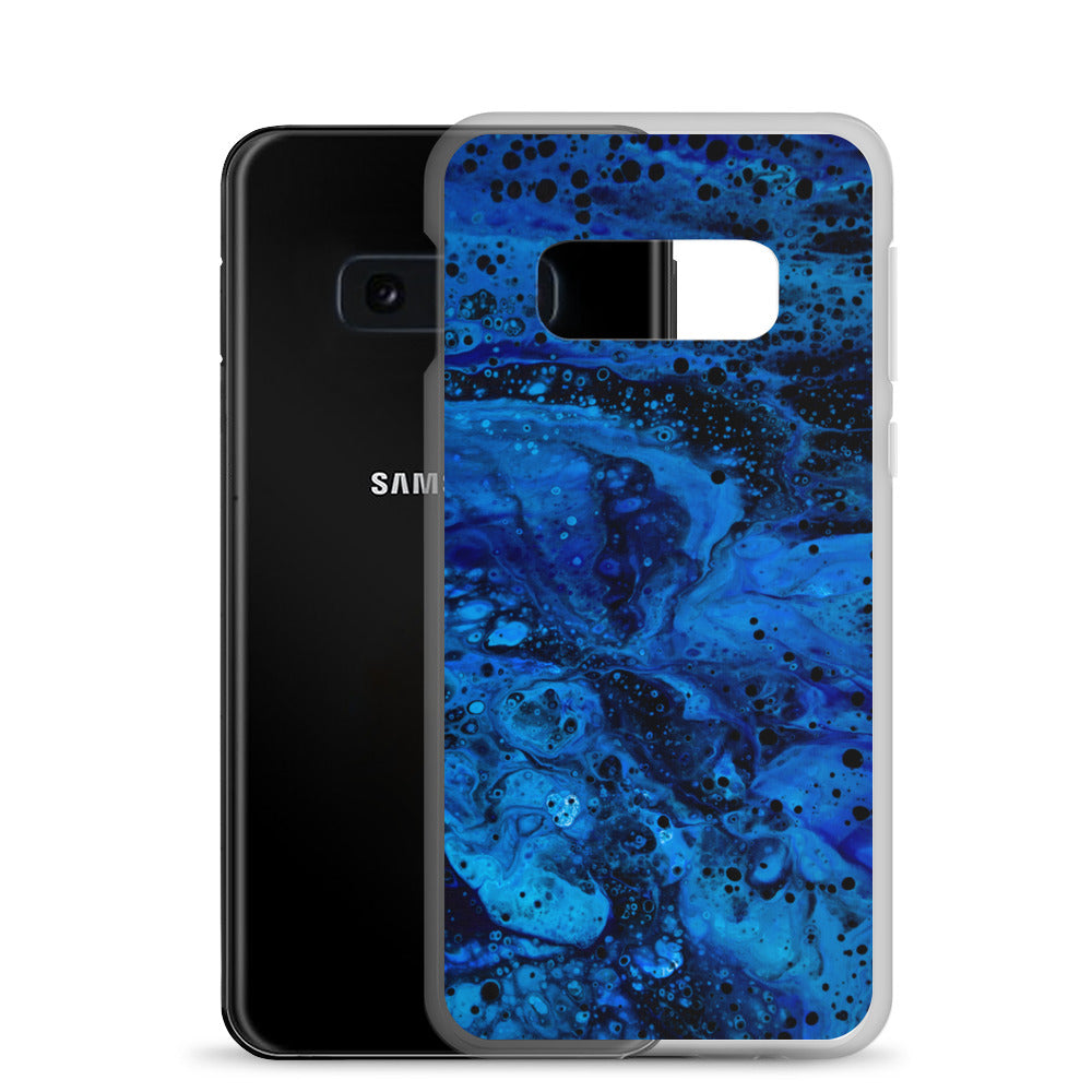 NightOwl Studio Custom Phone Case Compatible with Samsung Galaxy, Slim Cover for Wireless Charging, Drop and Scratch Resistant, Blue Abyss