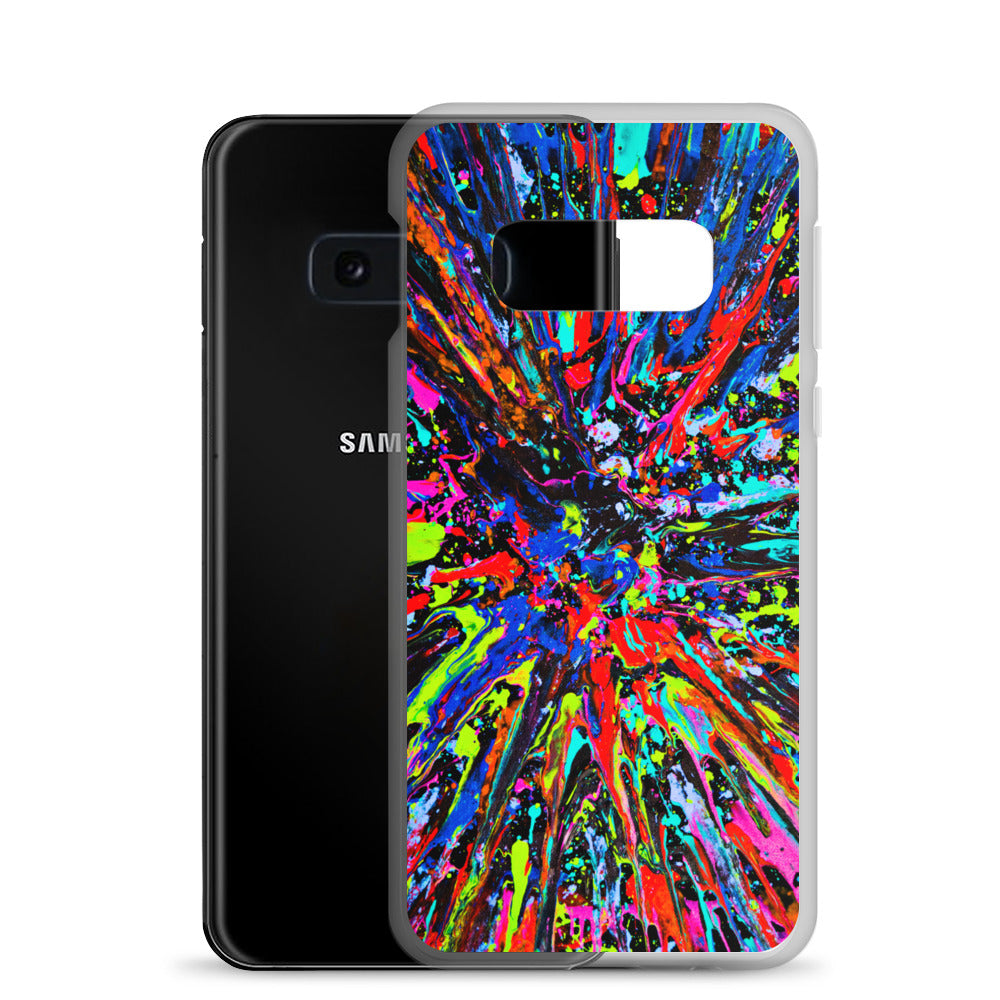 NightOwl Studio Custom Phone Case Compatible with Samsung Galaxy, Slim Cover for Wireless Charging, Drop and Scratch Resistant, Splatter