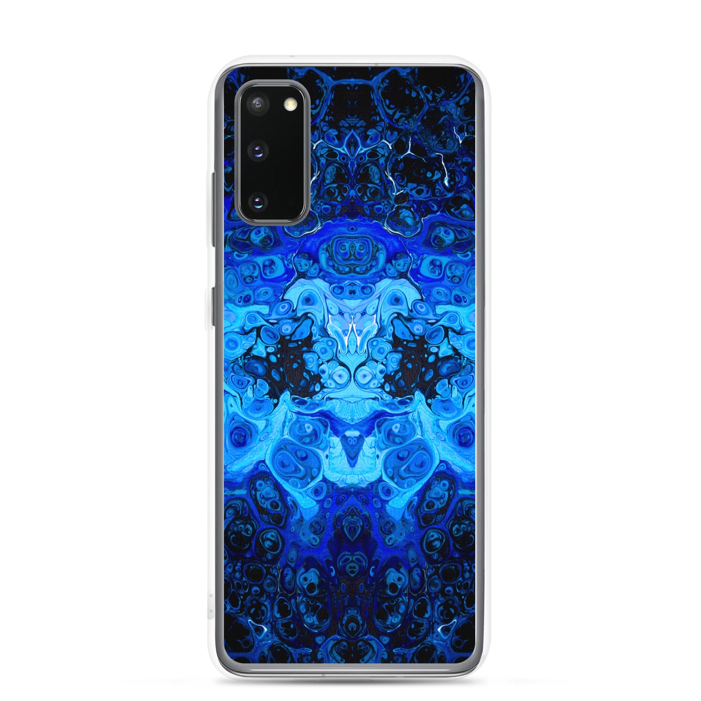 NightOwl Studio Custom Phone Case Compatible with Samsung Galaxy, Slim Cover for Wireless Charging, Drop and Scratch Resistant, Blue Bliss