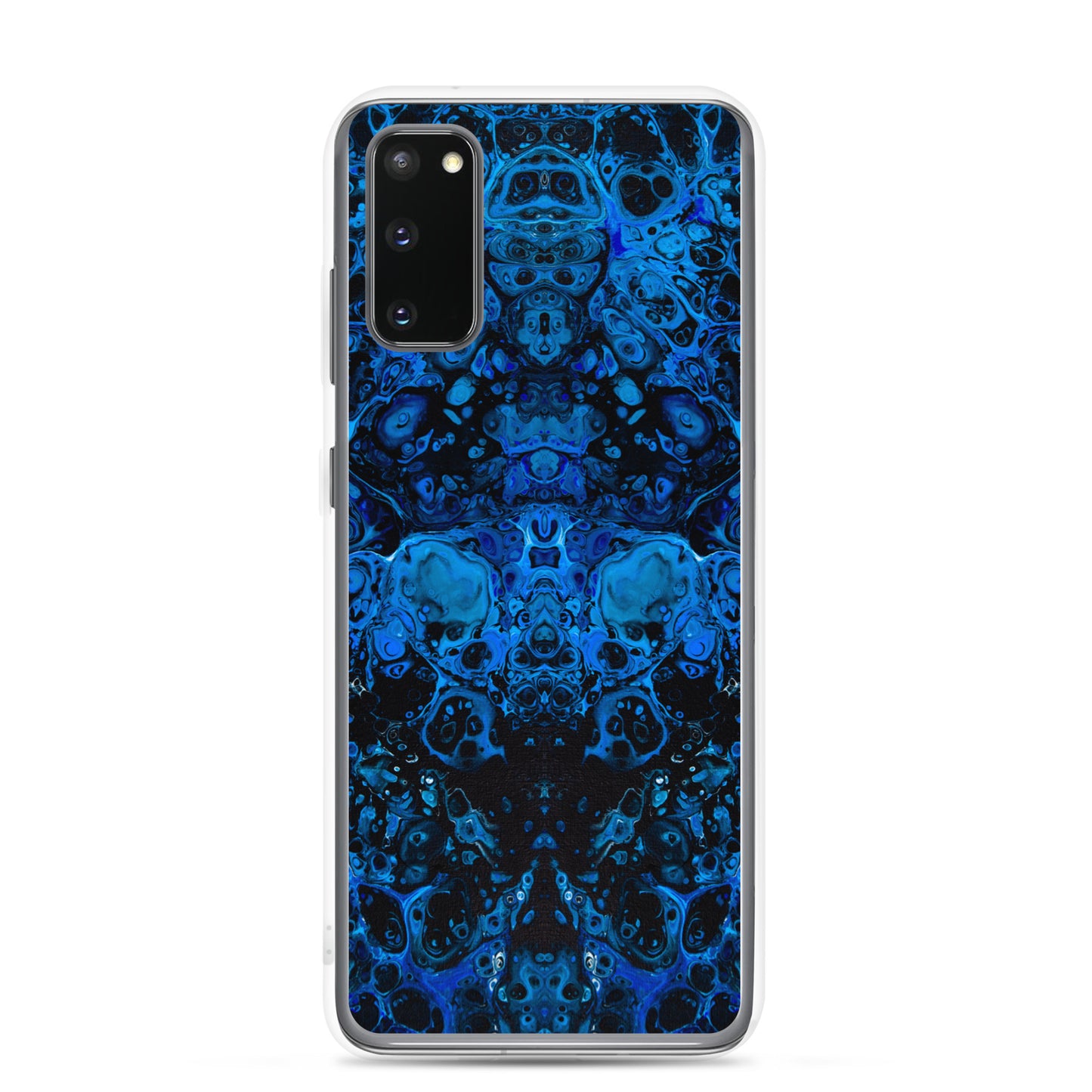 NightOwl Studio Custom Phone Case Compatible with Samsung Galaxy, Slim Cover for Wireless Charging, Drop and Scratch Resistant, Azul