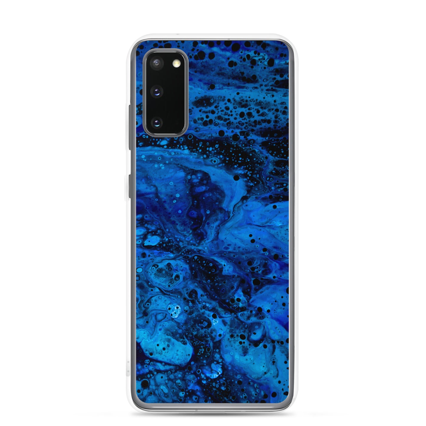 NightOwl Studio Custom Phone Case Compatible with Samsung Galaxy, Slim Cover for Wireless Charging, Drop and Scratch Resistant, Blue Abyss