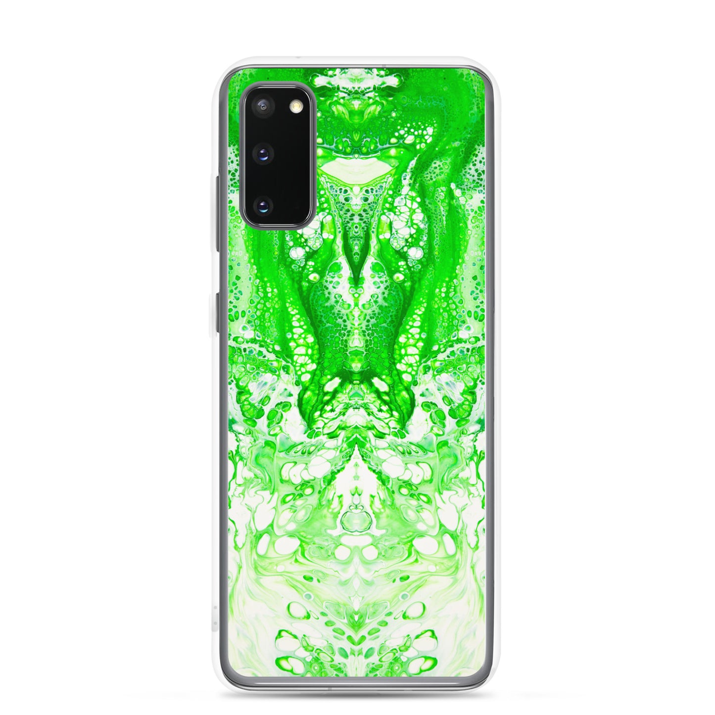 NightOwl Studio Custom Phone Case Compatible with Samsung Galaxy, Slim Cover for Wireless Charging, Drop and Scratch Resistant, Lime Time