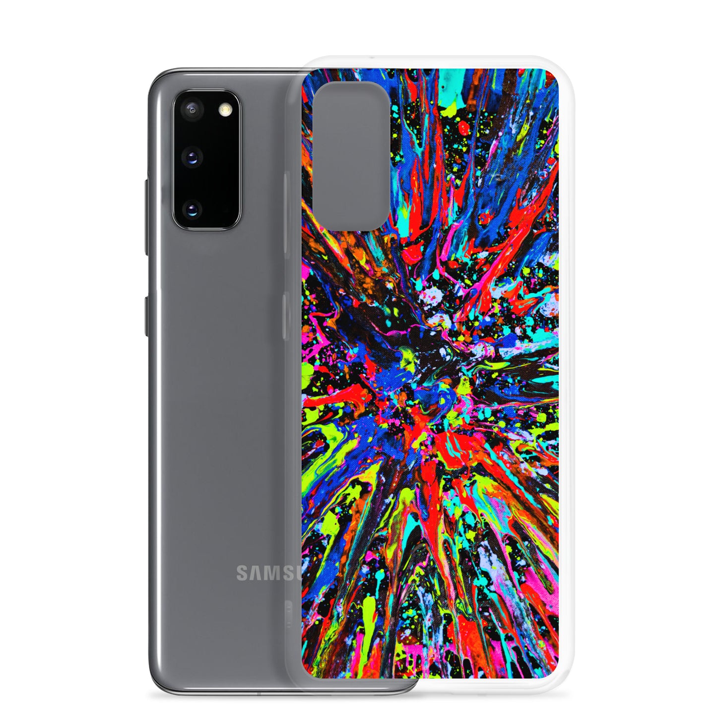 NightOwl Studio Custom Phone Case Compatible with Samsung Galaxy, Slim Cover for Wireless Charging, Drop and Scratch Resistant, Splatter