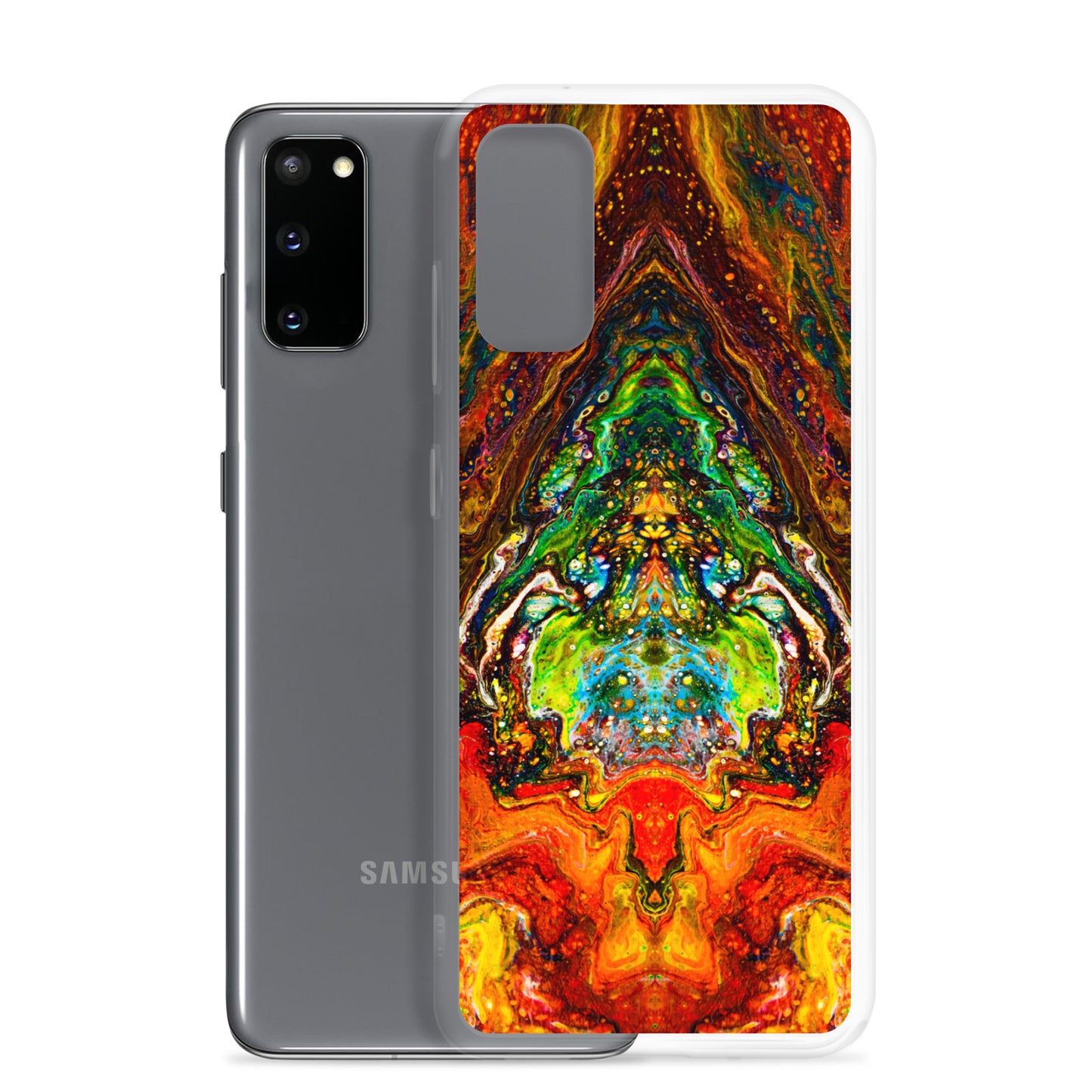 NightOwl Studio Custom Phone Case Compatible with Samsung Galaxy, Slim Cover for Wireless Charging, Drop and Scratch Resistant, Psychedelic Something