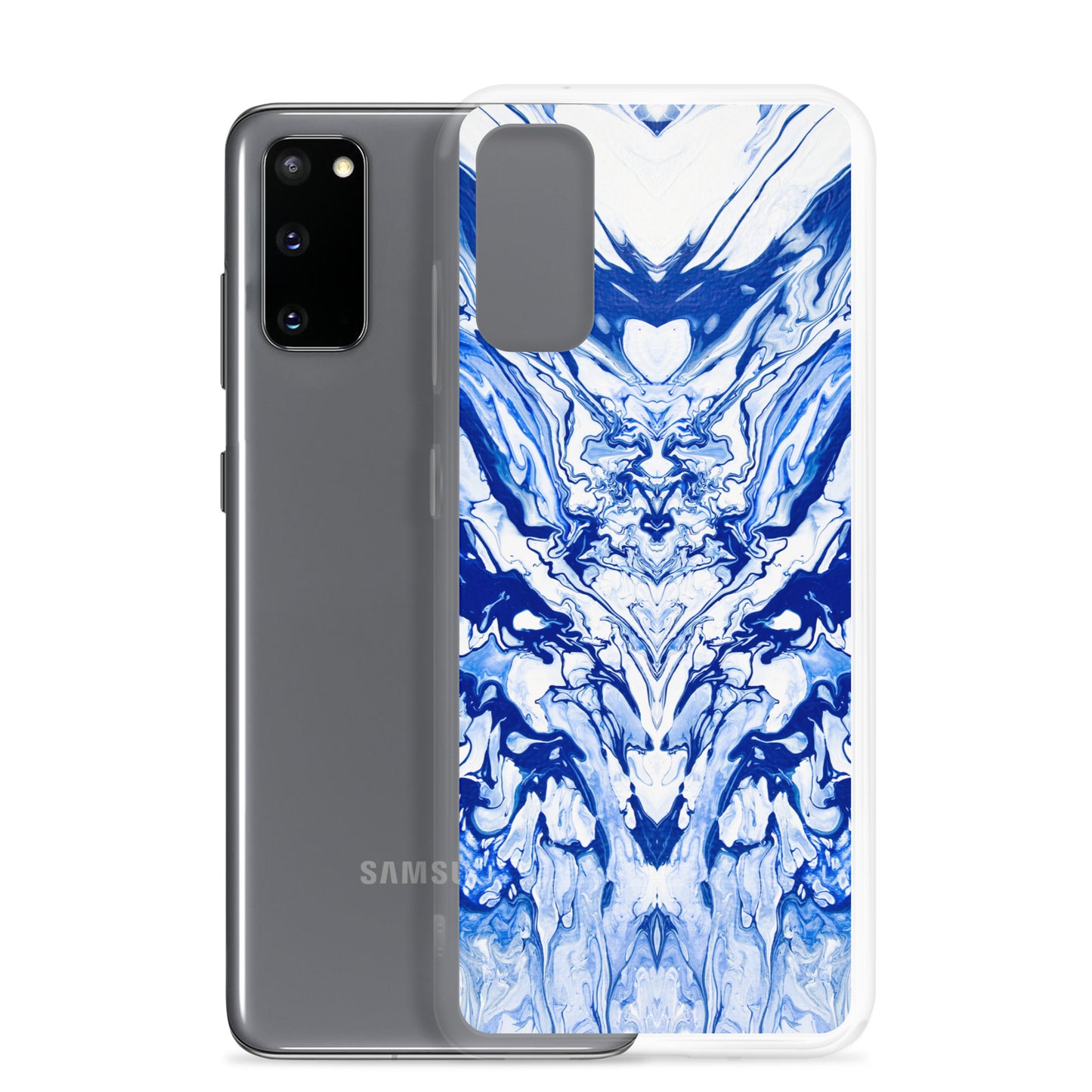 NightOwl Studio Custom Phone Case Compatible with Samsung Galaxy, Slim Cover for Wireless Charging, Drop and Scratch Resistant, Lord Blue