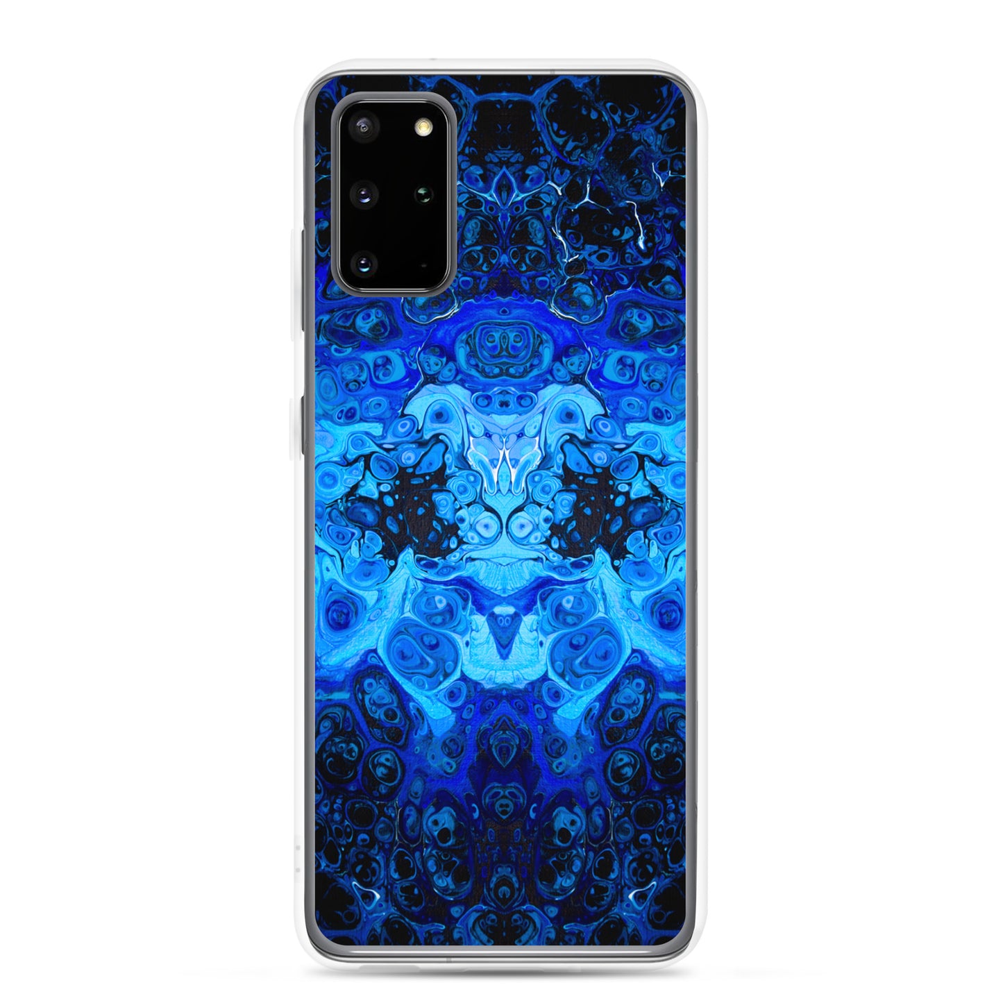 NightOwl Studio Custom Phone Case Compatible with Samsung Galaxy, Slim Cover for Wireless Charging, Drop and Scratch Resistant, Blue Bliss