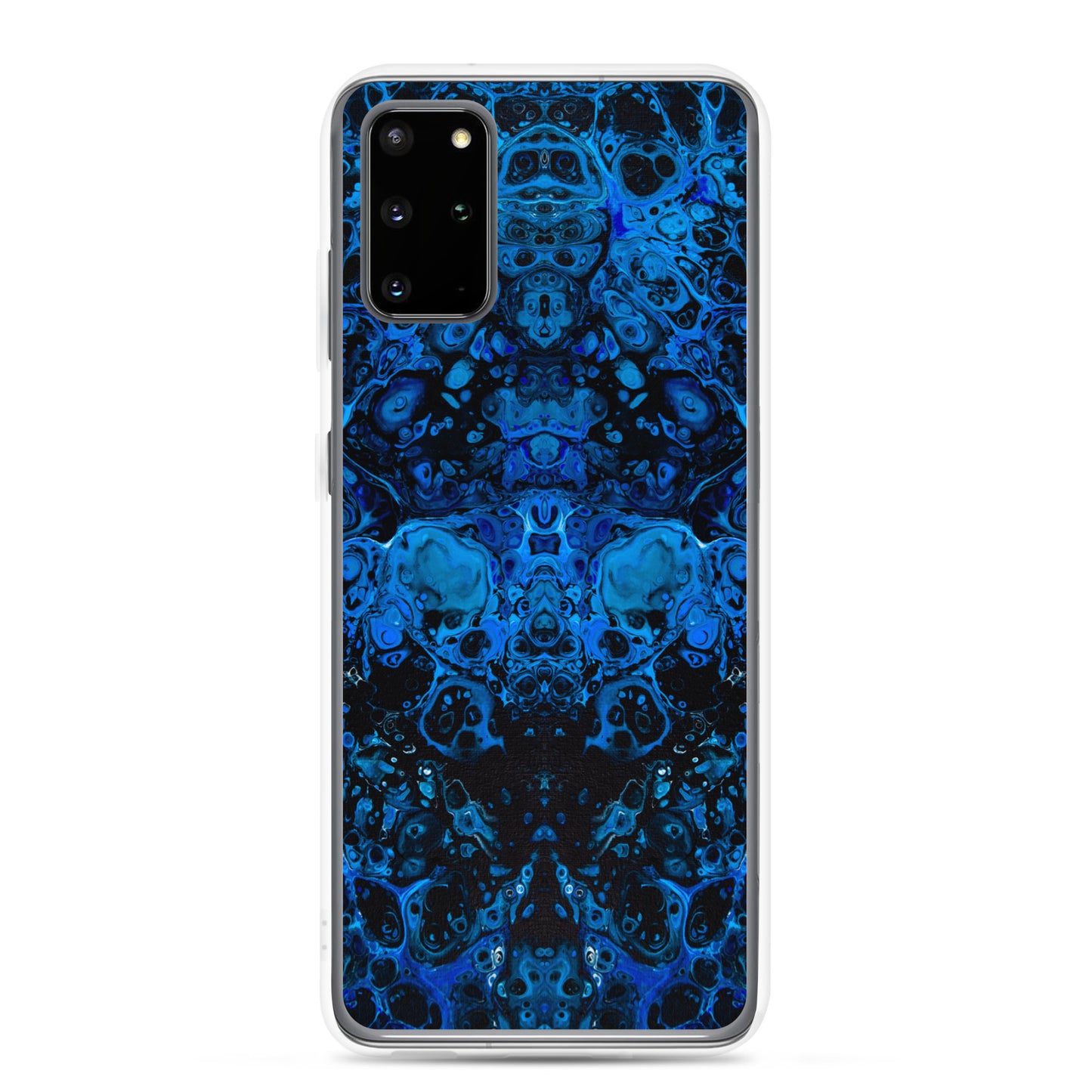 NightOwl Studio Custom Phone Case Compatible with Samsung Galaxy, Slim Cover for Wireless Charging, Drop and Scratch Resistant, Azul