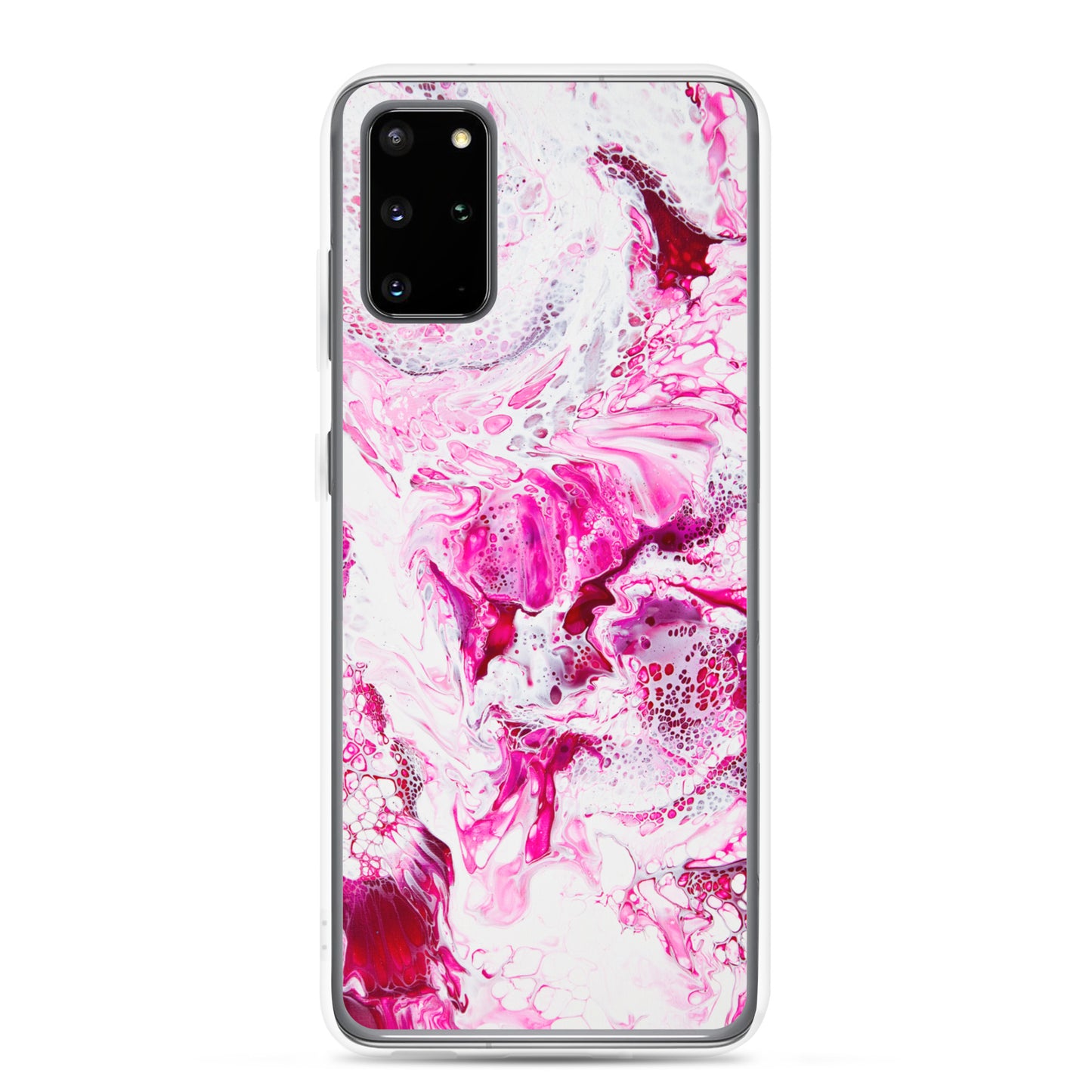 NightOwl Studio Custom Phone Case Compatible with Samsung Galaxy, Slim Cover for Wireless Charging, Drop and Scratch Resistant, Pink Distortion