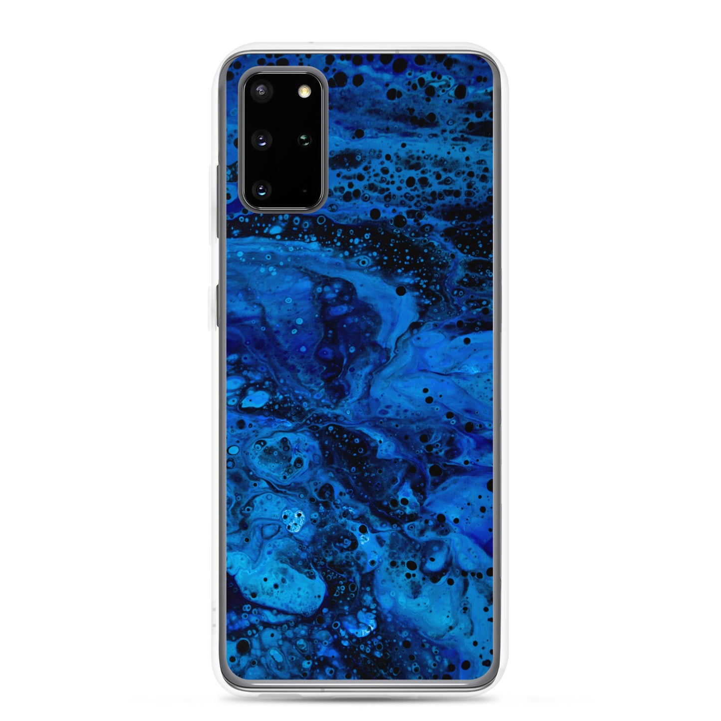 NightOwl Studio Custom Phone Case Compatible with Samsung Galaxy, Slim Cover for Wireless Charging, Drop and Scratch Resistant, Blue Abyss