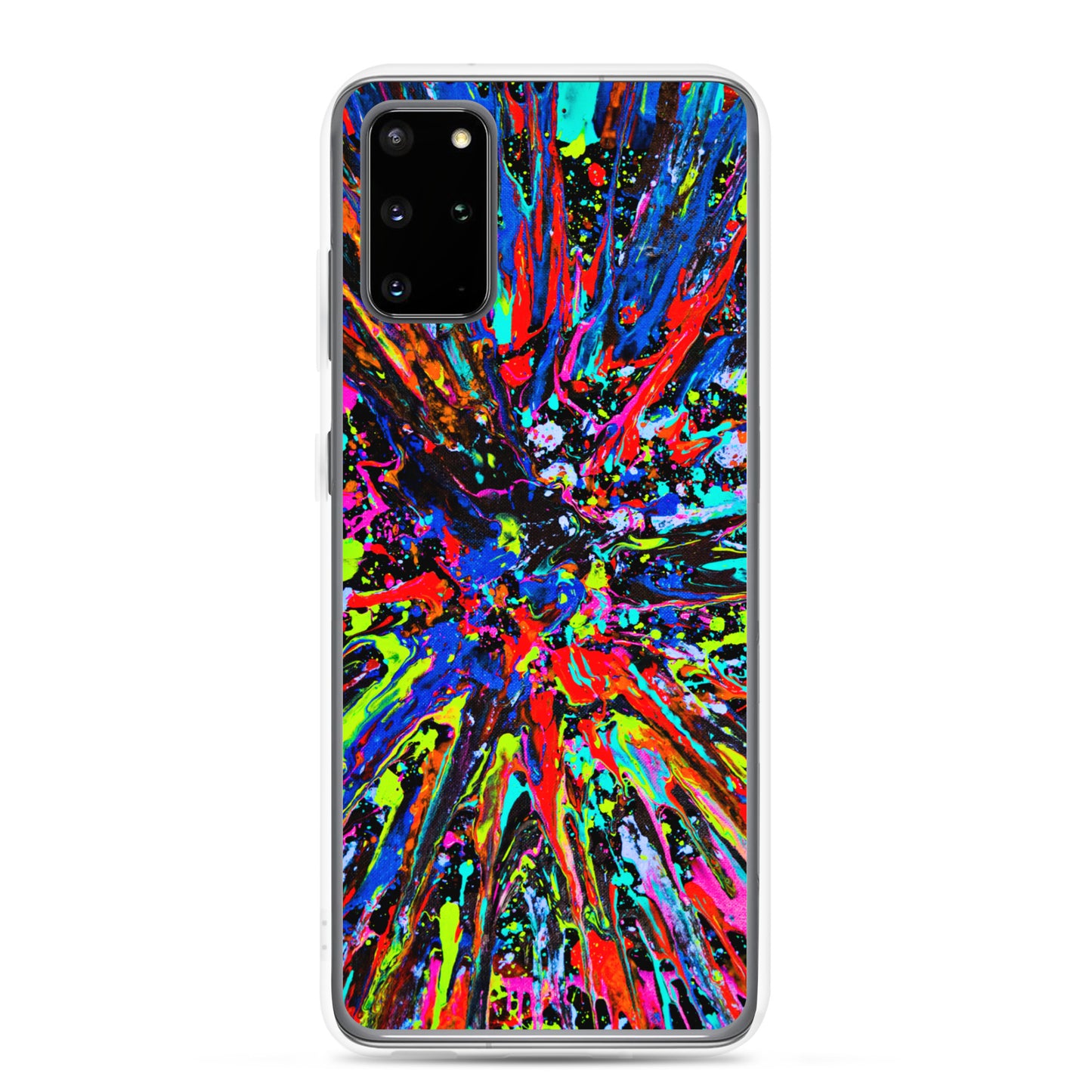 NightOwl Studio Custom Phone Case Compatible with Samsung Galaxy, Slim Cover for Wireless Charging, Drop and Scratch Resistant, Splatter